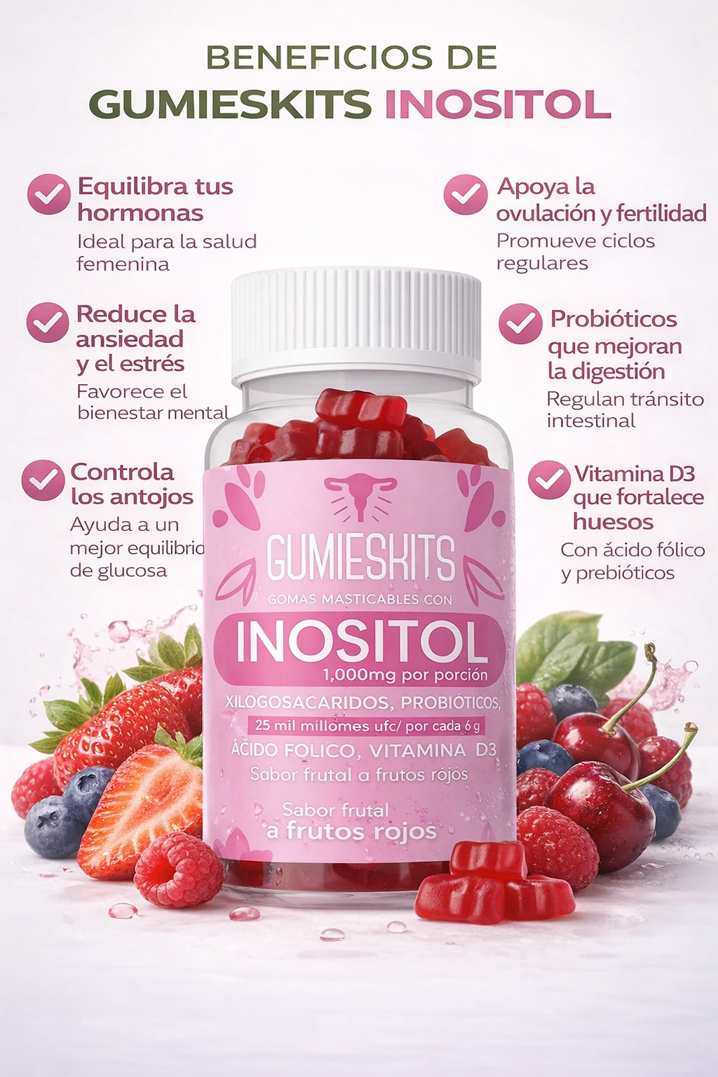 Gomitas De Inositol X 1000mg 60unid