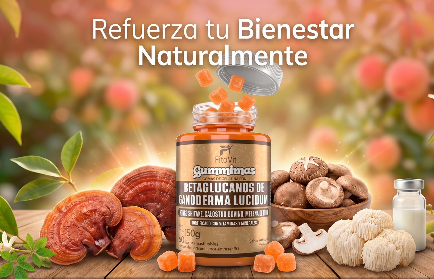 Gomitas Betaglucanos Ganoderma Paga 2x